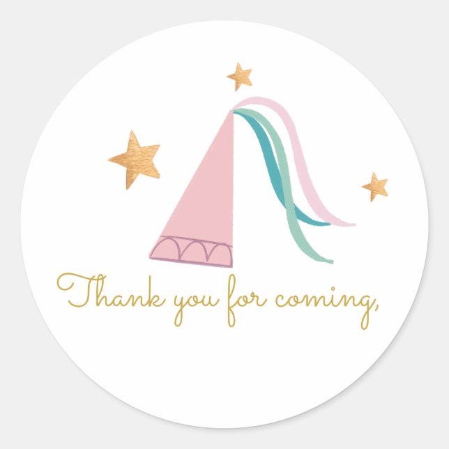 Rond sticker cadeau Fairytale Princess Dragon (Devant)