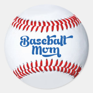Rond Sticker cadeau maman baseball