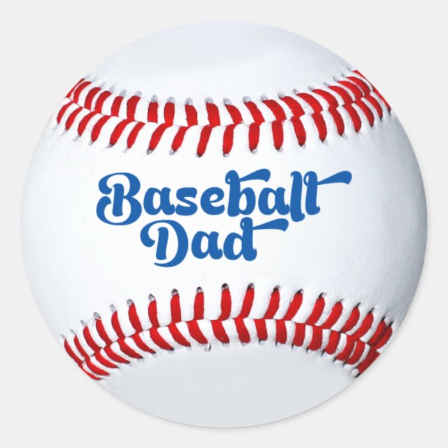 Rond Sticker cadeau papa de baseball (Devant)