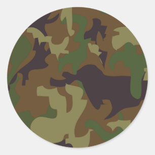 Rond Sticker Camouflage