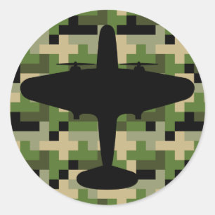 Rond Sticker Camouflage Avion de la Force aérienne