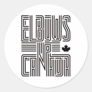Rond Sticker Canada Elbos Up5