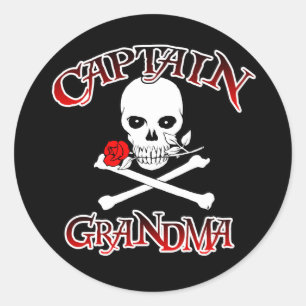 Rond Sticker capitaine Grandma