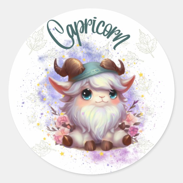 Rond Sticker Capricorne Gnomoscope (Devant)