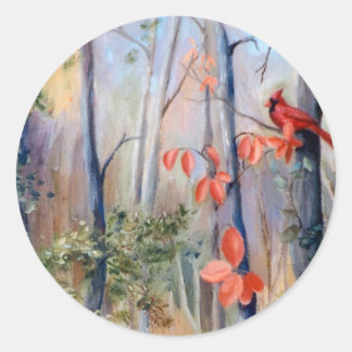 Rond Sticker Cardinal Path Natures