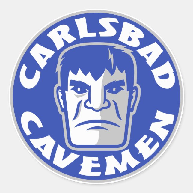Rond Sticker Carlsbad Cavemen (Devant)
