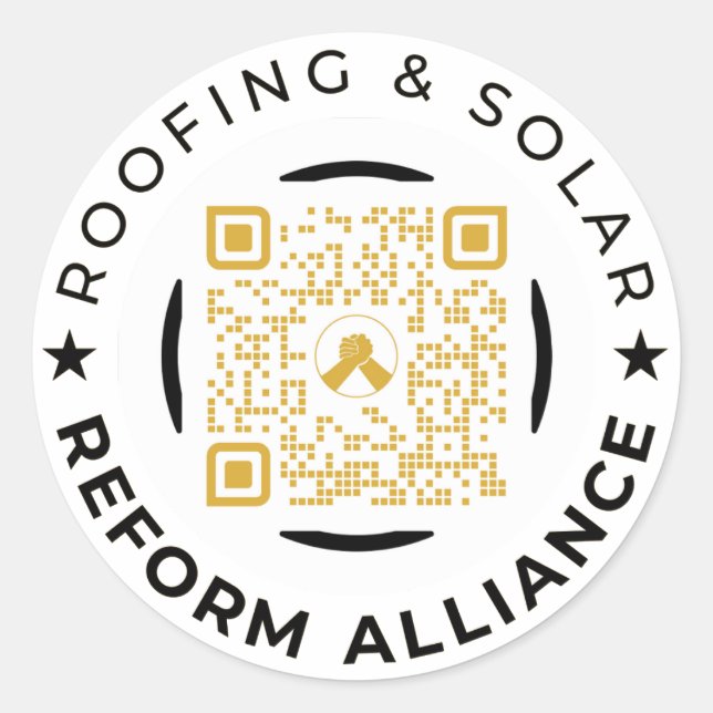 Rond Sticker Carré de code QR avant vente (Devant)