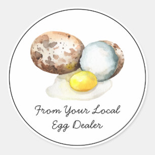 Rond Sticker Carton De Votre Concessionnaire D'Oeuf Loc