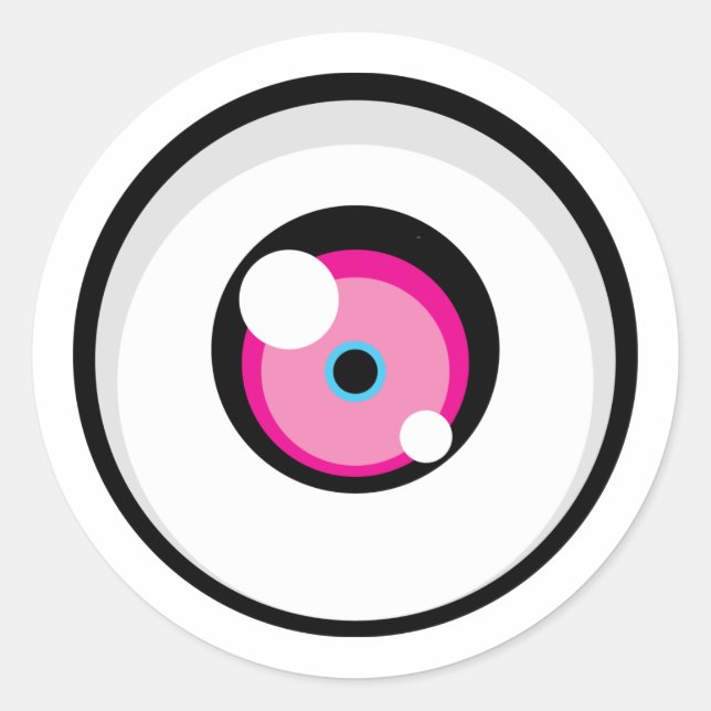 Rond Sticker Cartoony Eye 03 (Devant)