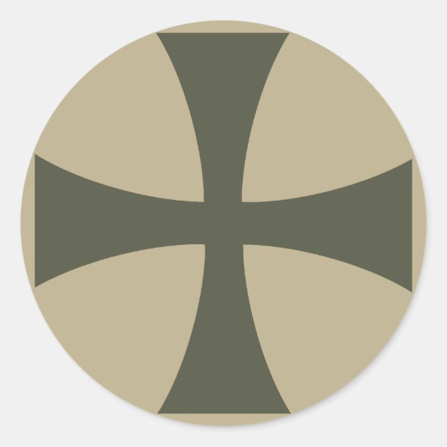 Rond Sticker Casquette de portée, Croix Température des (Devant)