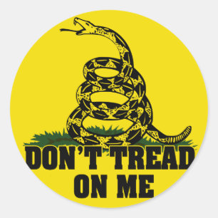 Rond Sticker Casquette d'étendue, Gadsden, Style 2