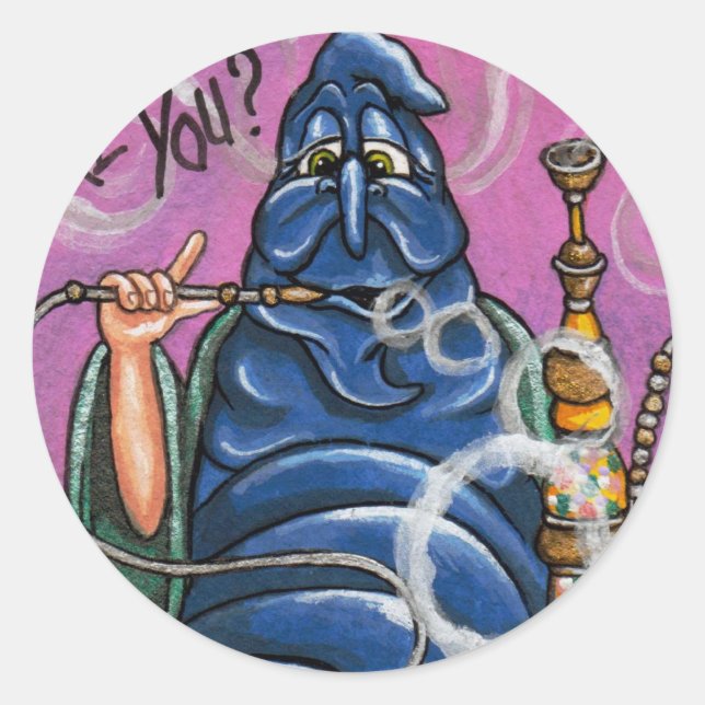 Rond Sticker CATERPILLAR Alice au pays des merveilles (Devant)