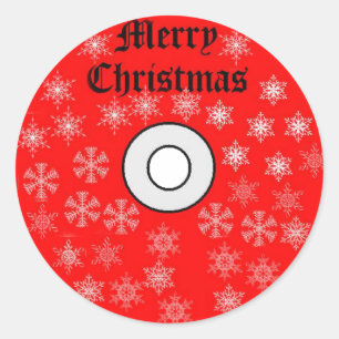 Rond Sticker CD de Noël Joyeux