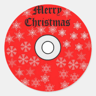 Rond Sticker CD de Noël Joyeux