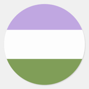 Rond Sticker Cercle Genderqueer Pride