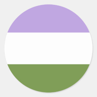 Rond Sticker Cercle Genderqueer Pride