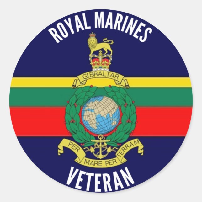 Rond Sticker Cercle Vétérinaire Royal Marines (Devant)