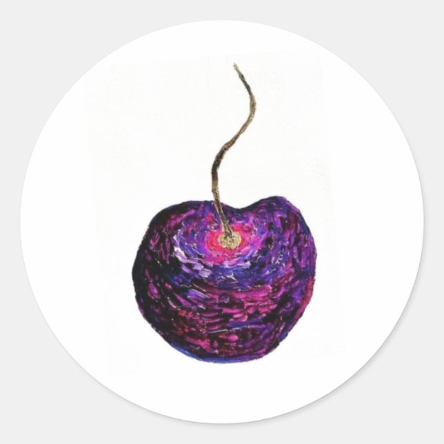 Rond Sticker cerise (Devant)