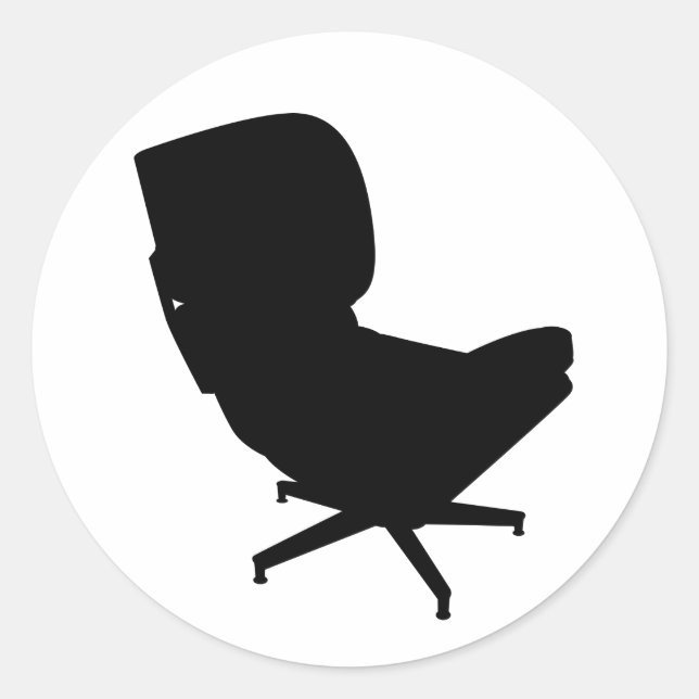 Rond Sticker chaise Eames Lounge (Devant)