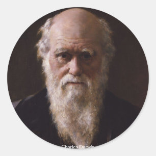 Rond Sticker Charles Darwin