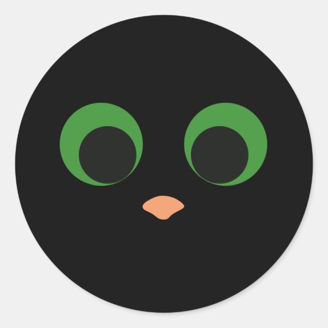 Rond Sticker chat Halloween mignonne pour Socket Pop (Devant)