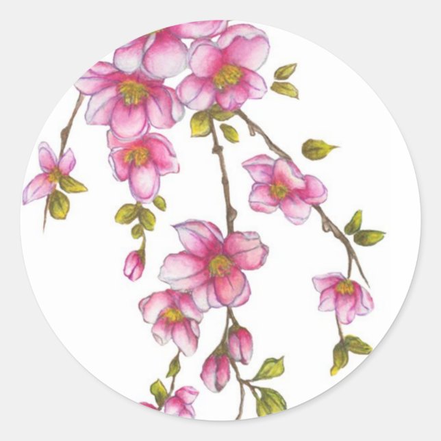 Rond Sticker Cherry Blossom (Devant)
