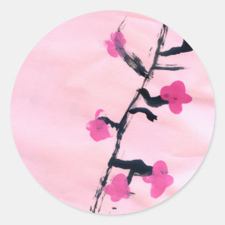 Rond sticker Cherry Blossom