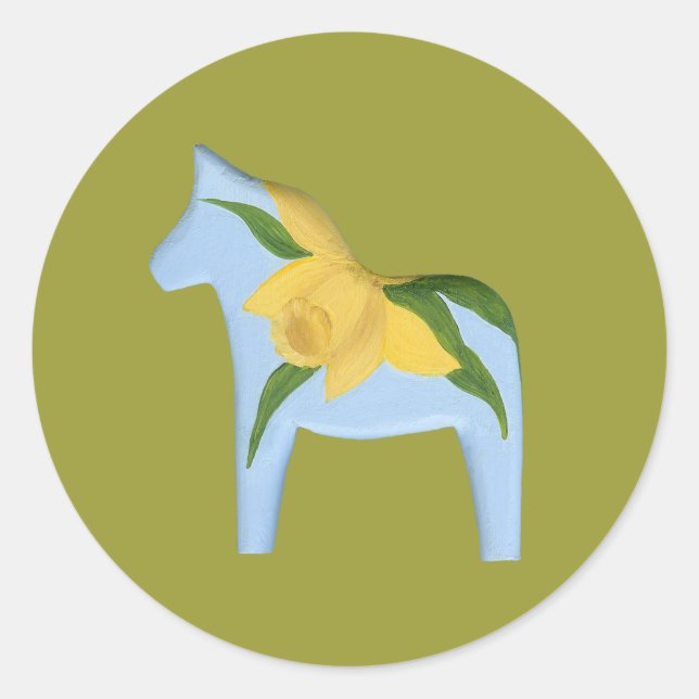 Rond Sticker Cheval Daffodique (Devant)