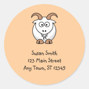 Rond Sticker chèvre mignon