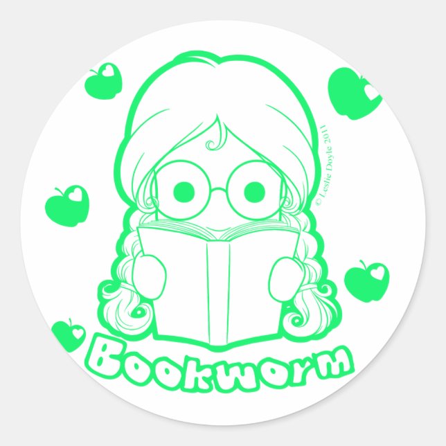 Rond Sticker Chibi Bookworm (Devant)