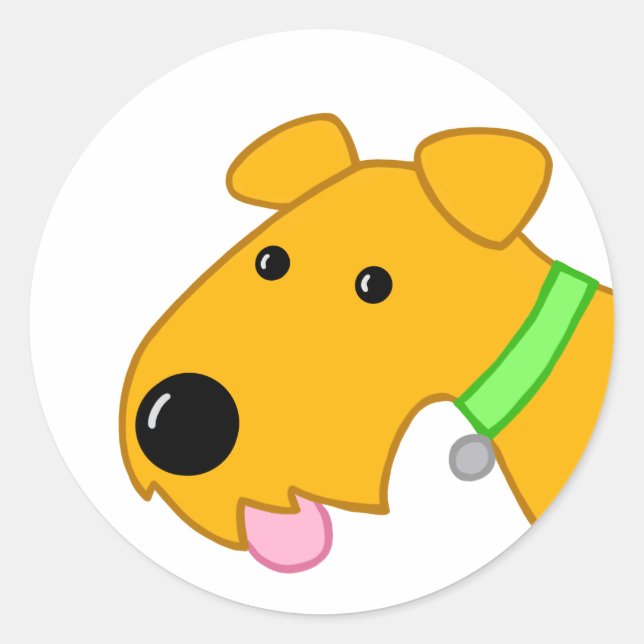 Rond Sticker Chien Chien Chien Brown (Devant)