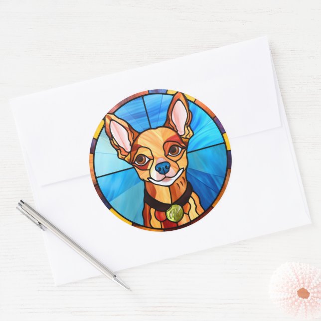 Rond Sticker Chihuahua Chig Pack (Enveloppe)