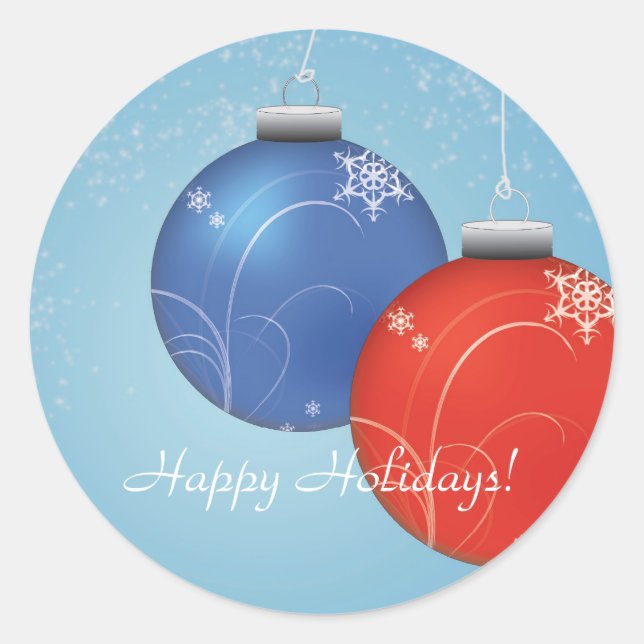 Rond sticker Chrismas Ornaments (Devant)