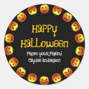 Rond Sticker Circle O'Jack O'Lanterns