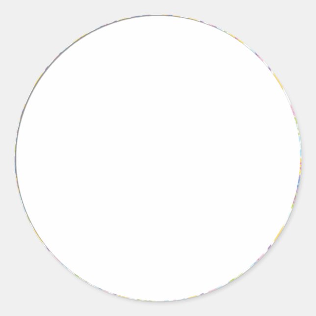 Rond Sticker circulaire à bordure florale D4 (Devant)