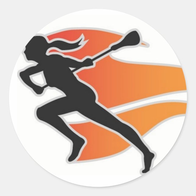 Rond Sticker circulaire Flames Lacrosse (Devant)