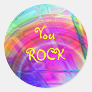 Rond Sticker circulaire psychédélique