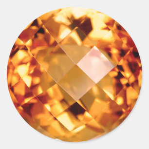 Rond Sticker Citrine Orange