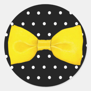 Rond Sticker citron Bowtie