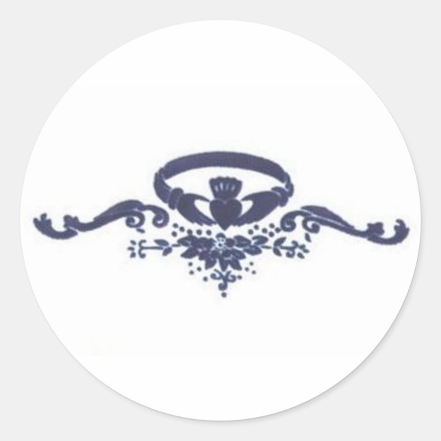 Rond Sticker Claddagh (Devant)