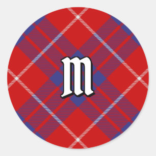 Rond Sticker Clan Hamilton Red Tartan Classic Round