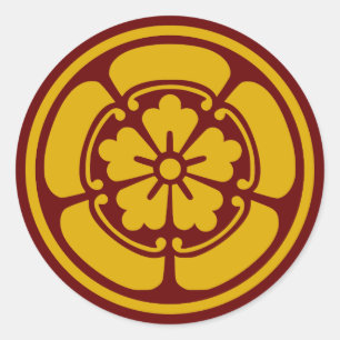 Rond Sticker Clan Oda Crest (Kamon) Classic Round