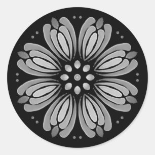 Rond Sticker Classic Modèle Mandala