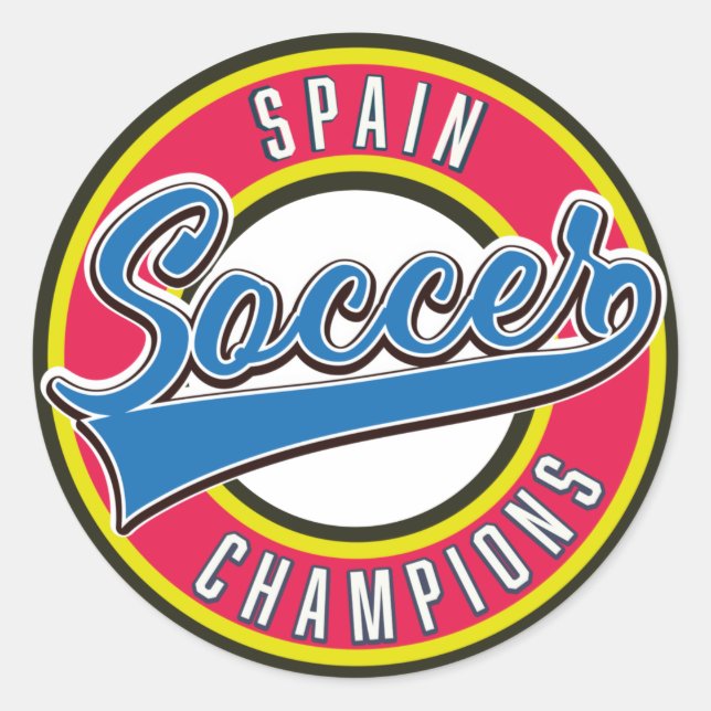 Rond Sticker Classic Round Champions du Brésil (Devant)