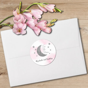 Rond Sticker classique 2 Anniversaire de la Lune