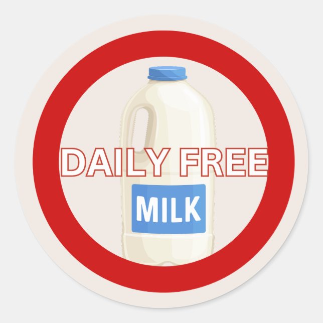 Rond Sticker classique Alerte d'allergie alimentaire gr (Devant)