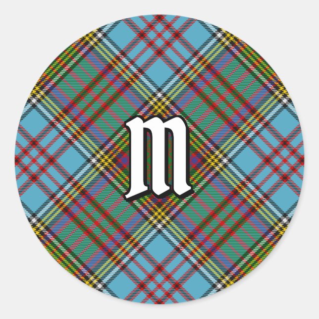 Rond Sticker classique Clan Anderson Tartan (Devant)