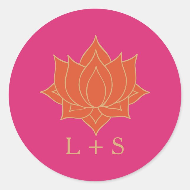 Rond Sticker classique Mariage Mehndi élégant (Devant)