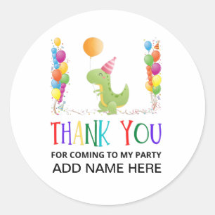 Rond Sticker classique Merci Anniversaire