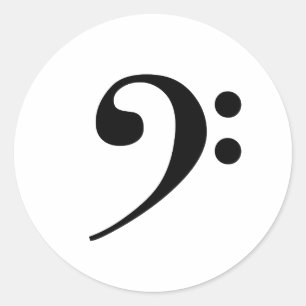 Rond Sticker Clé de basse